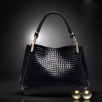 

Women's Hand Bags Crocodile Leather Women Messenger Bags Large Capacity Handbags Ladies Totes Satchel Shoulder Crossbody Bag