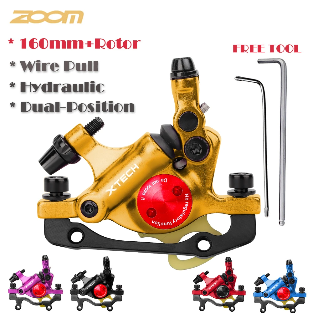 XTECH HB100 - Étriers De Frein Hydraulique VTT Avant Et Arrière + Disques 160 Mm