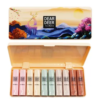 

Velvet Matte Lipstick Set Long Lasting Waterproof Moisturizing Non-Stick Cup Colorfast Easy To Color Lipstick Set 10pcs/set