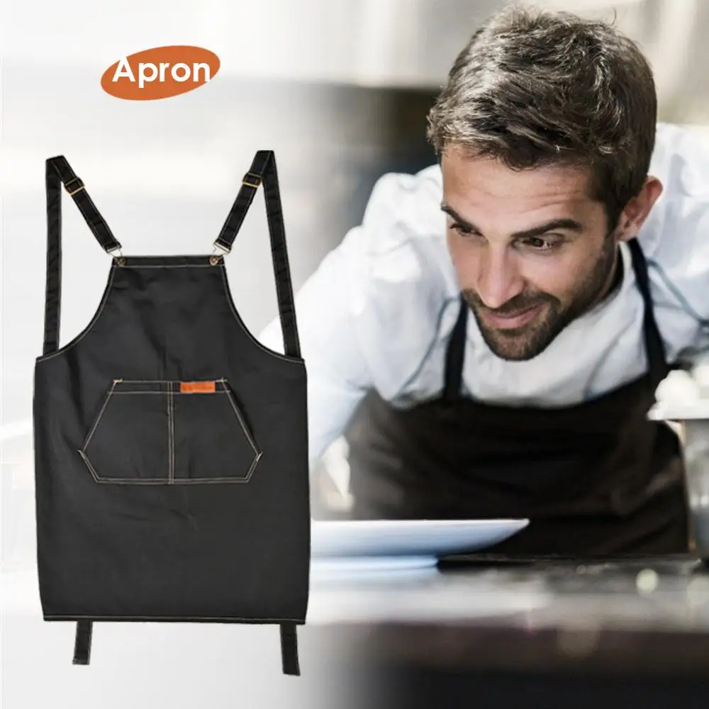 1 шт. Женский Мужской фартук для салона-парикмахерской, парикмахерский фартук с карманом, регулируемый хлопковый тканевый фартук для волос