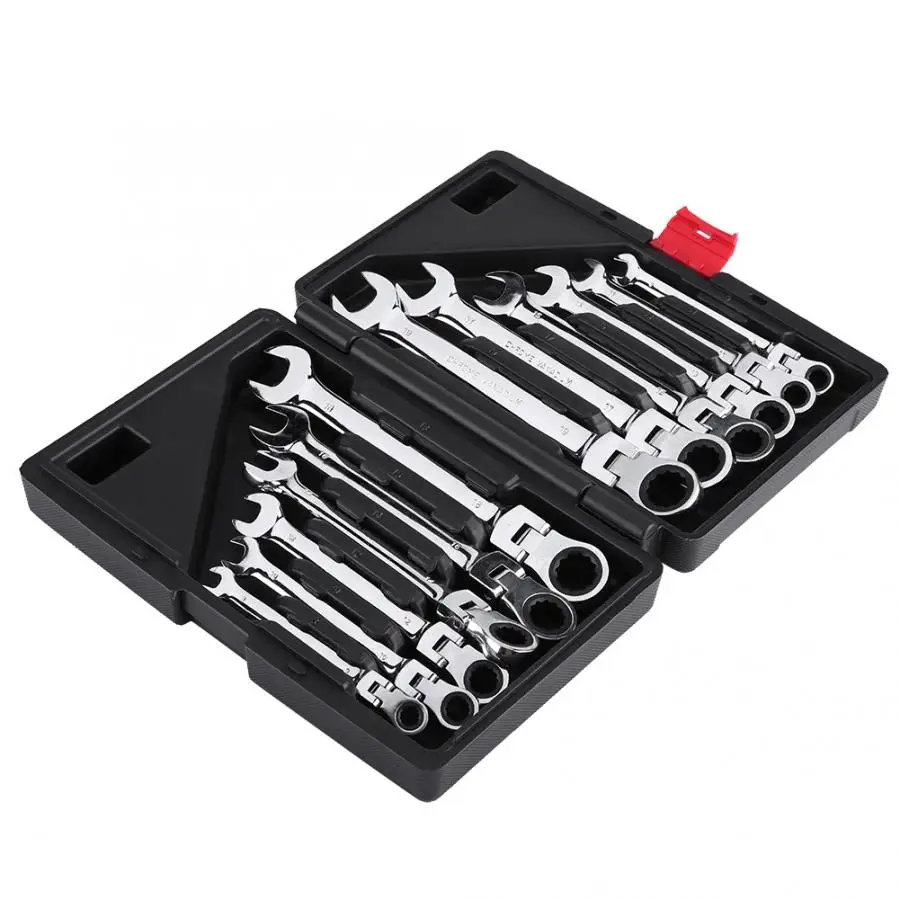 12Pcs 8-19mm Flexible Spanner Wrenches Multitools Key Ratchet Spanners wrench set Universal Socket Wrench Set Car Repair Tools |