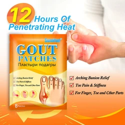 8Pcs/bag Finger Bunion Toe Pain Relief Plaster Gout Treatment Patch Foot Thumb Analgesic Sticker for Joints Bone