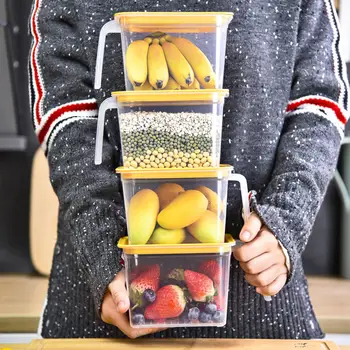 

Food Storage Container Plastic Multigrain Storage Tank Transparent Sealed Cans Kitchen Refrigerator Noodle Box Makeup Organizer