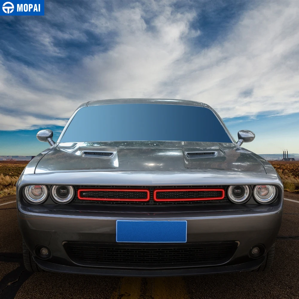 Автомобильные наклейки MOPAI для Dodge Challenger+ Автомобильная решетка для кондиционера, декоративная крышка для Dodge Challenger