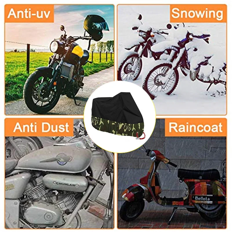 Funda para Moto, Cubierta Exterior, Plástico Cubre Motocicleta, Protección  Contra ,Impermeable, , Suciedad - XXL plateado Yotijar Cubierta para lluvia para  motocicleta