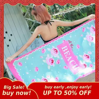 

MIHE Printed Cartoon Beach Towel Microfiber Quick-Drying Bath Towel Summer Outdoor Camping Swimming Shower Yoga Sport Towel