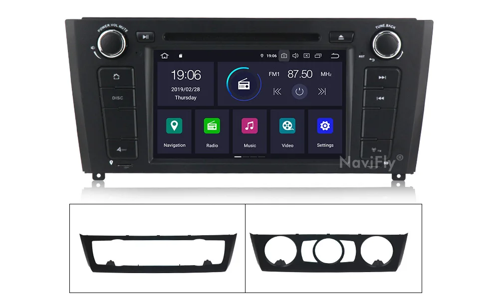 Flash Deal NaviFly IPS DSP Android 9 Car Dvd GPS Player for BMW 1 Serie E81 E82 E87 E88 I20 2004-2011 Car Radio GPS Navigation WIFI BT RDS 25