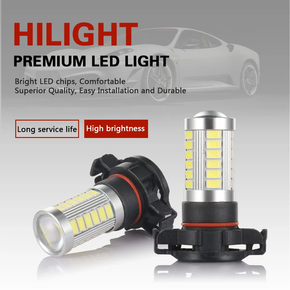 GZKAFOLEE-bombillas LED antiniebla para PS19W, 5201, 5202, 12085, superbrillantes, 12V, 600LM, 6000K, blanco, 3000K, ámbar - Imagen 2