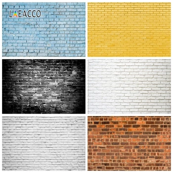

Laeacco Brick Wall Photozone Grunge Portrait Pet Doll Toy Photography Backdrops Birthday Party Photo Background For Photo Studio
