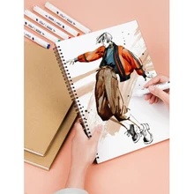 А4 маркер специальная картина Аниме Цветной маркер бумага ручная роспись отрывными листами 8 Открытая книга с картинками белая бумага искусство