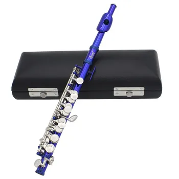 

Piccolo Ottavino Half-size Flute Plated C Key Cupronickel with Cork Grease Cleaning Cloth Screwdriver Padded Box