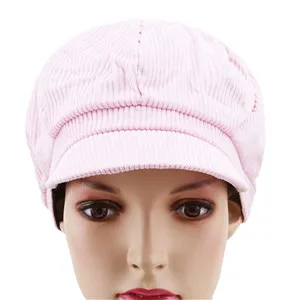 Pink Модные осенне-зимние женские шапки Newsboy, теплые Восьмиугольные шапочки, популярные зимние шапки для художника, Женские винтажные кепки Newsboy, gorras mujer - Цвет: Pink