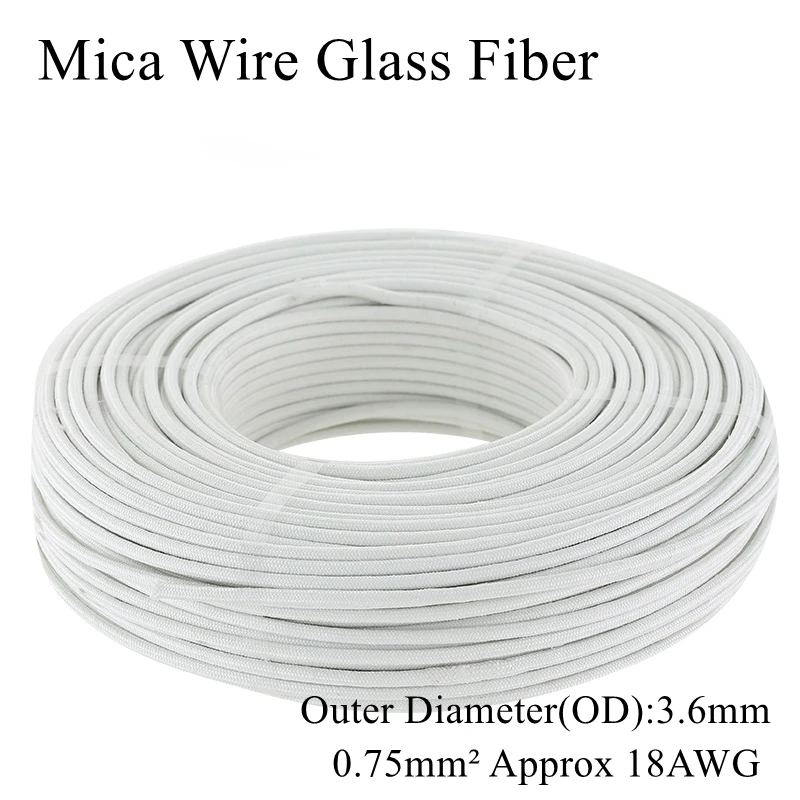 18AWG 0 75 мм квадратная слюда проволока из стекловолокна оплетка лента обертка