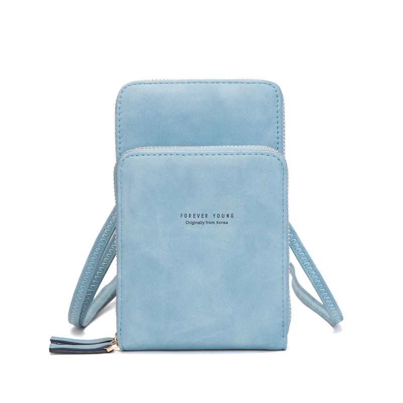 A-Light Blue Crossbody Cell Phone Shoulder Bag Arrival Cellphone Bag Fashion Daily Use Card Holder Mini Summer Shoulder Bag for Women Wallet - Цвет: A-Light Blue