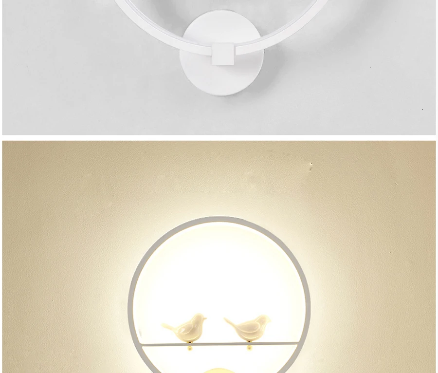 18 Вт светодиодный настенный светильник с двумя птицами, современный креативный светильник для спальни в помещении, гостиной, столовой, коридора, декоративный светильник