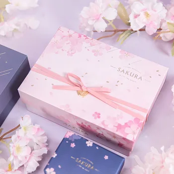 

Pink cherry blossom Gift Box Packaging Valentine's Day Gift Box birthday party decorations kids Tiandi Cover Packaging Box 1pcs