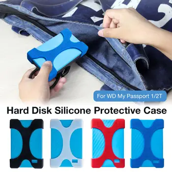 

2.5" Portable External Hard Disk Drive Bag Carrying Case Silicone Protection Cover For WD My Passport 1/2T