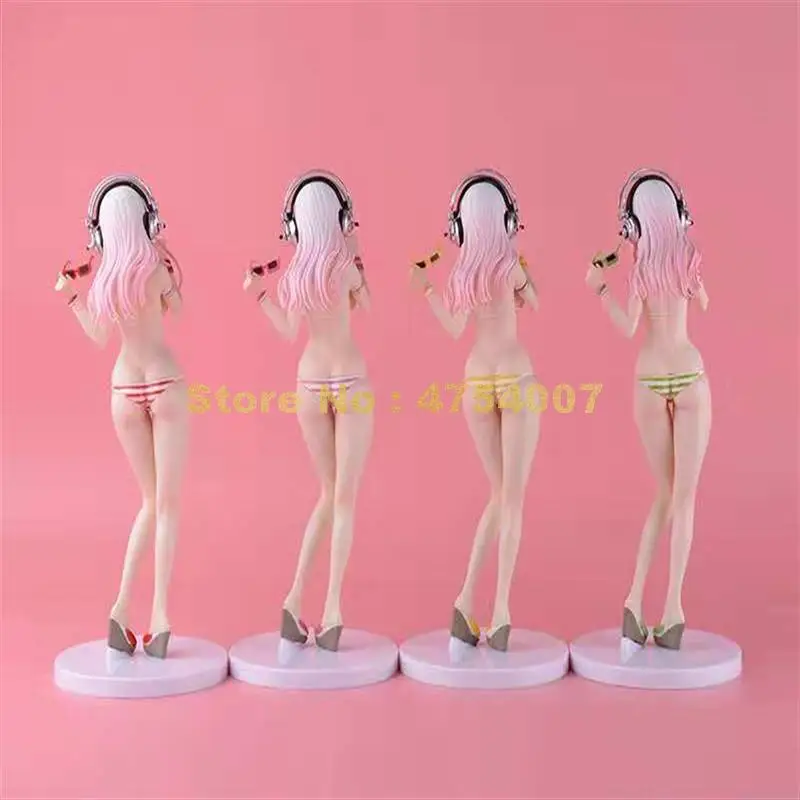 Аниме Супер sonico в бикини одежда для плавания Мороженое ПВХ фигурка Коллекционная модель 20 см игрушка