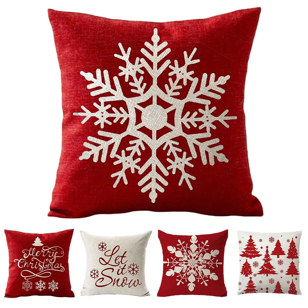 Christmas Throw Pillow Case Cushion Cover Tree Snowflake Sofa Bed Pillowcase Christmas Throw Pillow Case Cushion Cover Tree Snowflake Sofa Bed Pillowcase