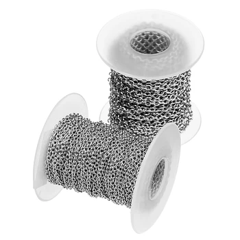 

10yard/roll Stainless Steel Gold Tone Curb Link Chain 1.5/2/2.5/3 mm Width Bulk Jewelry Chains For DIY Necklace Bracelet Making