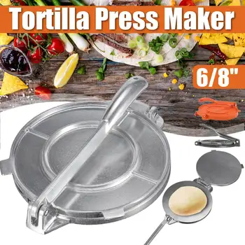

6/8inch Tortilla Maker Aluminum Foldable Dough Flour Corn Baking Press Heavy Duty Restaurant Tool Home Pie Tool For Kitchen