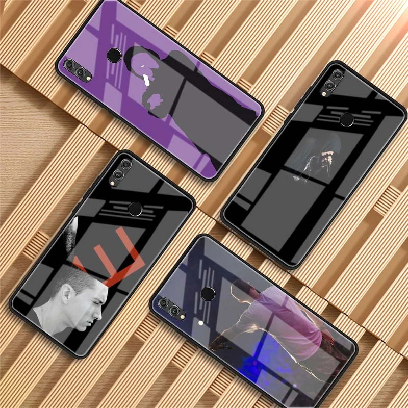 Eminem Mile Rap Tempered Glass Phone Case For Huawei P20 P30 P40  P40 Lite Pro Psmart Mate 20 30 Cover Shell huawei phone cover