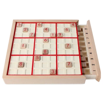 

Drawer Type Children Funny Educational Toy Wooden Board Logic Training Reasoning Challenge Digits Sudoku Chess Gift Game Adult