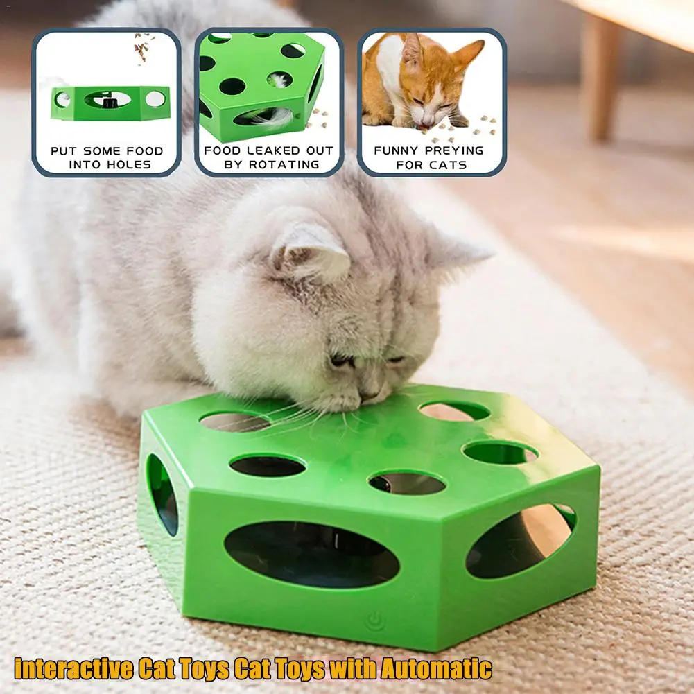 

Cat Toy Automatic Hexagonal Electric Cat Rotary Table Funny Cat Box Pet Toy Supplies