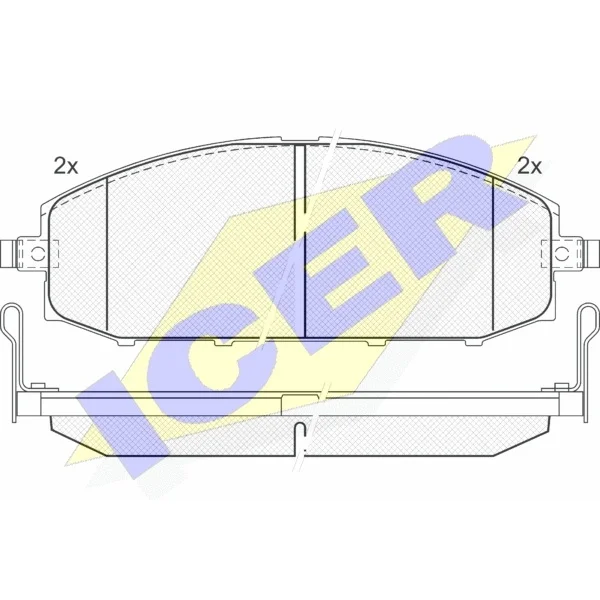 Колодки дисковые передние Nissan Patrol Y61 4.5i/2.8TD/4.2TD 97