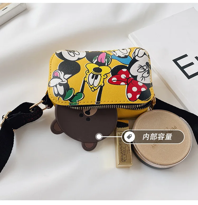Women Crossbody Bags Disney Cartoon Shoulder Bag for Girls Kids Cute Mickey Mouse Fashion Printed Handbag Children's Gifts