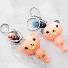 BS-013 медведь свисток многофункциональный брелок для ключей Подвеска для мобильного телефона висячие украшения оригинальная сумочка подарок мультфильм фонарик