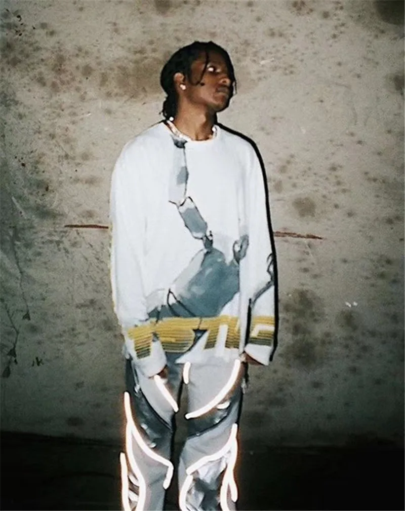 ASAP ROCKY TESTING длинная футболка для мужчин и женщин 1:1 высокое качество AWGE ASAP ROCKY TESTING футболки