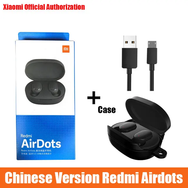 Xiaomi Redmi Airdots наушники-вкладыши TWS Bluetooth 5,0 наушники стерео Беспроводной активный Шум отмена с микрофоном громкой связи - Цвет: As the picture