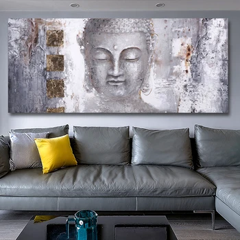 

High Quality Abstract Buddha Painting Canvas Wall Art Canvas Large Modern Buddha Painting for Living Room Wall Art Prints Poster
