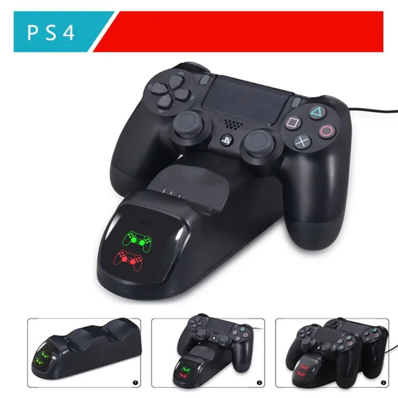 Двойной док PS4 контроллер зарядное устройство игровой джойстик зарядная станция Подставка A5YA