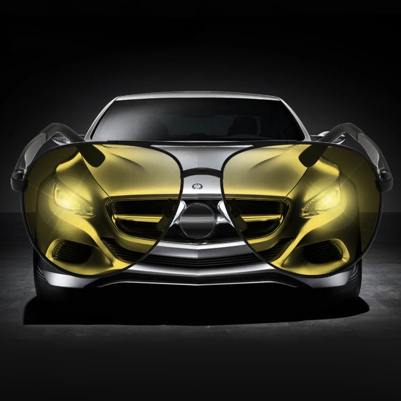

ALBASSAM BRAND New men's aluminum-magnesium night vision goggles driving frog mirror night anti-glare polarized driving mirror
