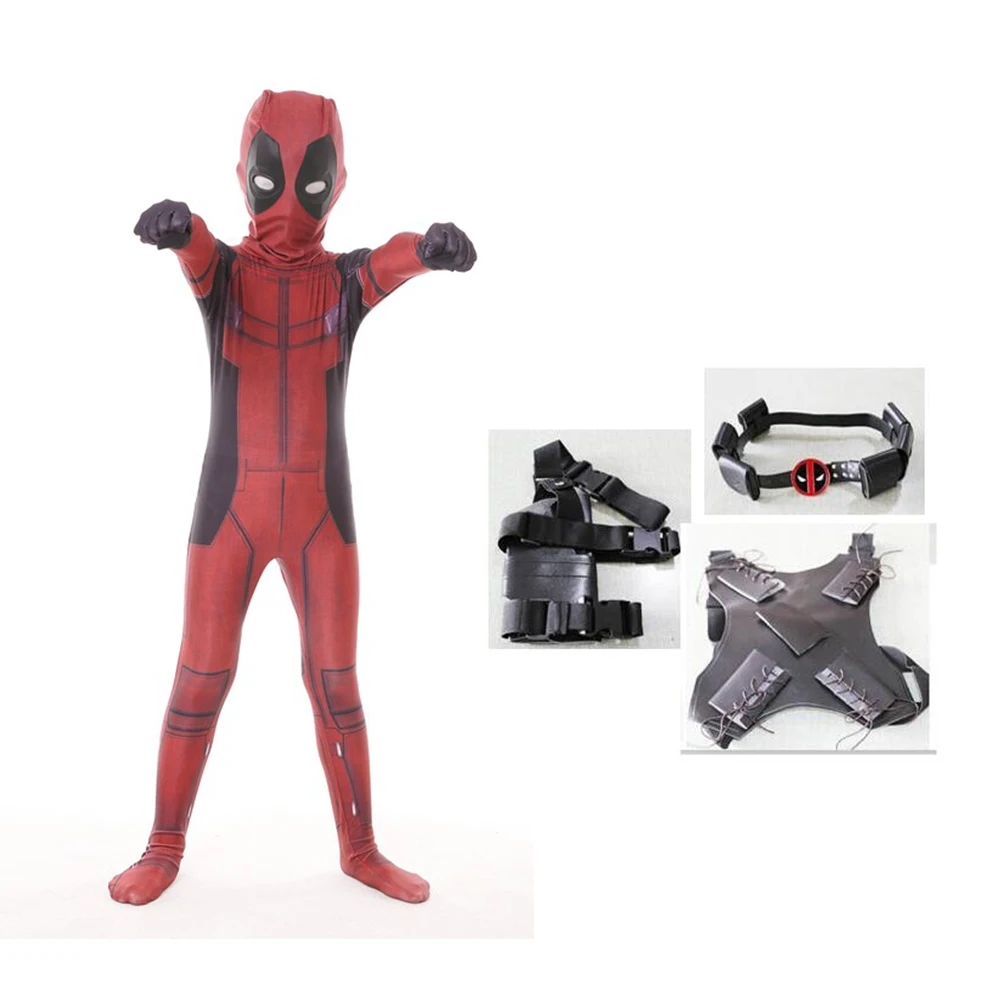 5 шт. детские костюмы Дэдпула для взрослых с маской супергерой косплей Доставка в