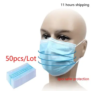 

Face Masks Anti dust Mask Disposable Protect 3 Layers Filter Dustproof Earloop Non Woven Anti-fog Mouth Masks