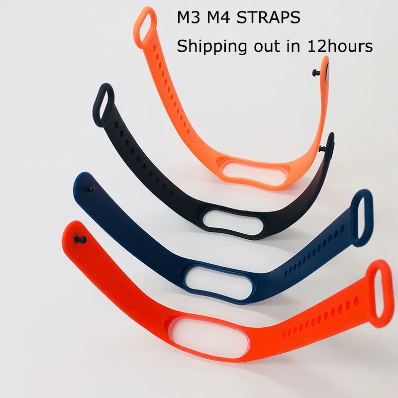 

m3 m4 Fitness band Strap Watch Band Bracelet Wrist Strap Replacement belt for xiaomi mi band 3 for xiomi mi band 4 smart band