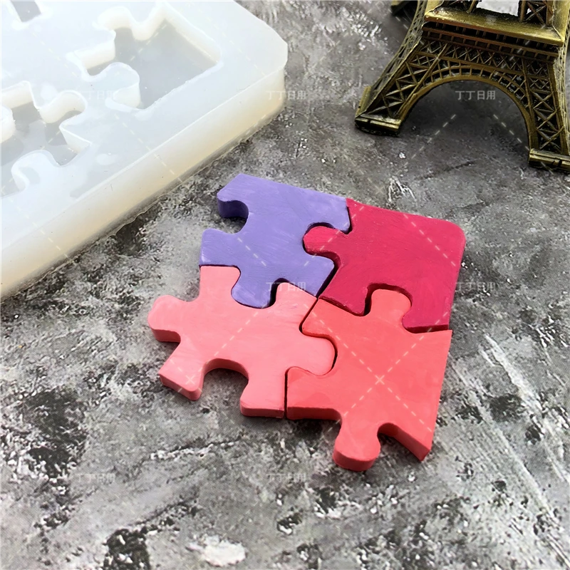 

Puzzle Mold Silicone Fondant Cake Cupcake Candy Chocolate Decoration Baking Tool Moulds FQ3096