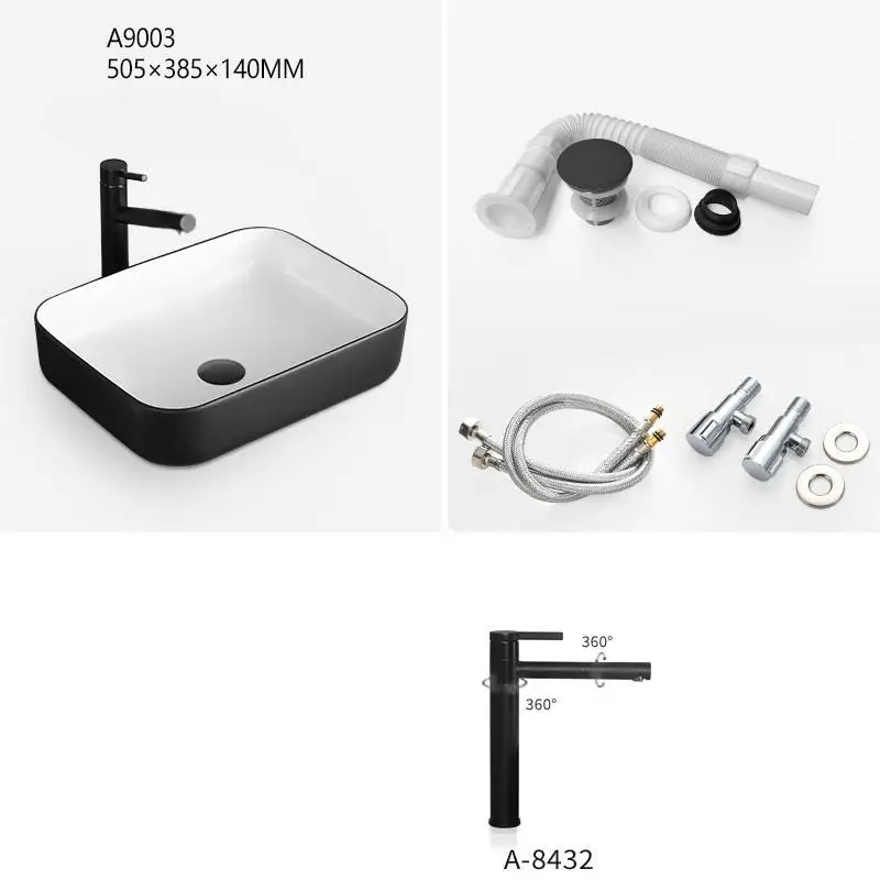 Number 13 Para Black Salle Bain Waschtisch Umywalka Banyo туалетный столик для ванной комнаты Bacia De Lavagem Pia Lavabo Cuba Banheiro раковина умывальник - Цвет: Number 13