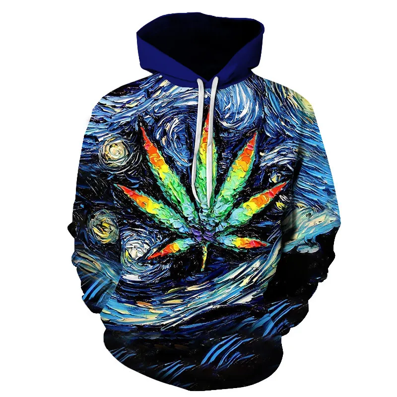 

Hot 3D Printed Weed pullover Leaf Men Women Hooded Sweatshirts Casual Long-sleeved Hoodie Unisex Outwear Streetwear Mens Hoodies