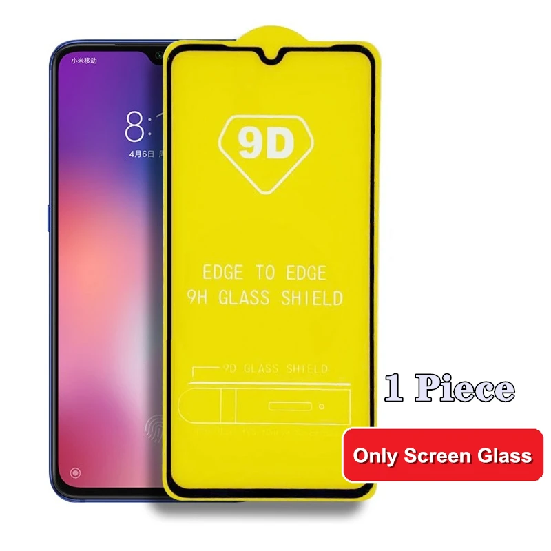 2 в 1, закаленное стекло для Xiaomi Redmi 8, 8A, Note 7, 8 Pro, задние линзы+ Передняя пленка для Redmi 7, 7A, 9D, полное покрытие, защитная пленка - Цвет: only 9D front glass