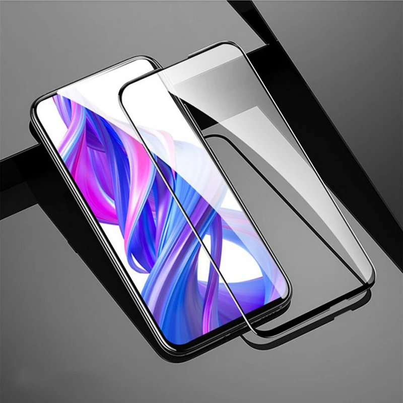 

2 Pack For Huawei Honor 9X Tempered Glass Film Slim Armor Front Full Cover Screen Protector For Honor 9X Premium Black