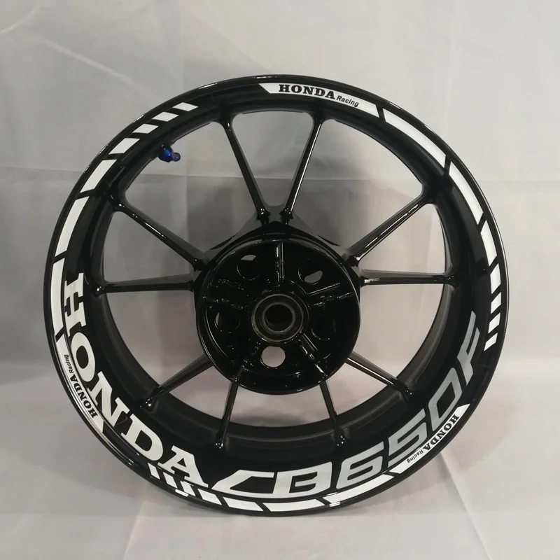 Для honda CBR650F мотоциклы колеса наклейки водонепроницаемый Светоотражающие Обода наклейки передние и задние пользовательские внутренний обод