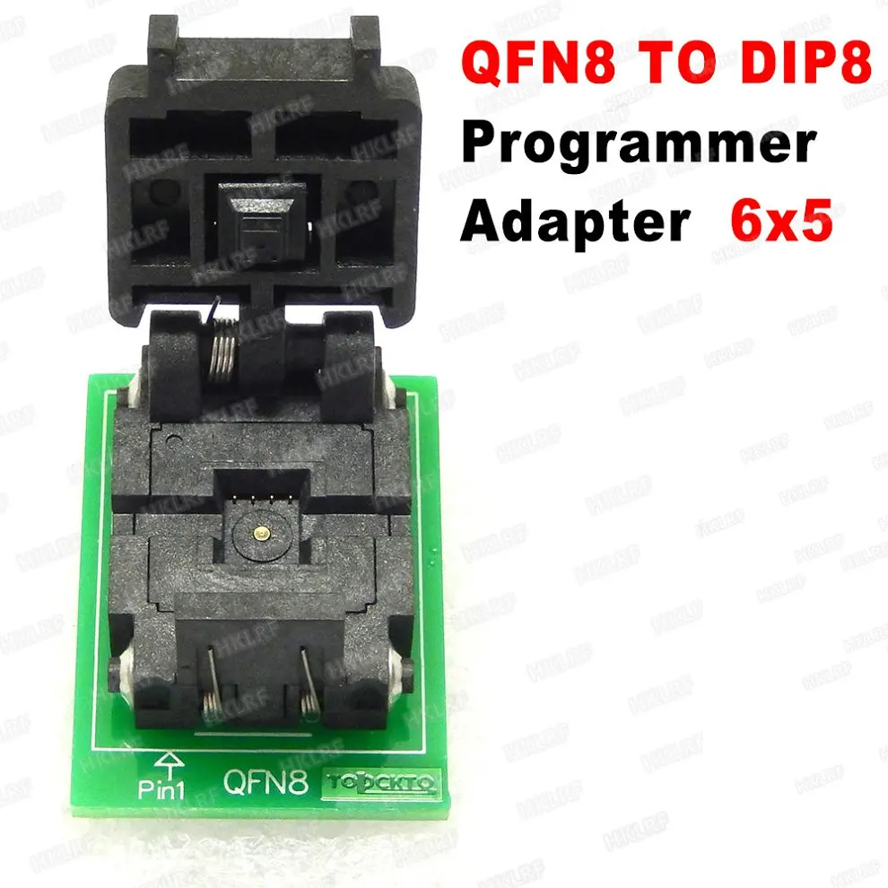 QFN8 Adapter 6X5 mm QFN8 для DIP8 программист адаптер WSON8 DFN8 MLF8 для DIP8 гнездо для 25xxx 6x5 3x2 8x6 мм шаг = 1,27 мм - Цвет: QFN8 Adapter 6X5 mm