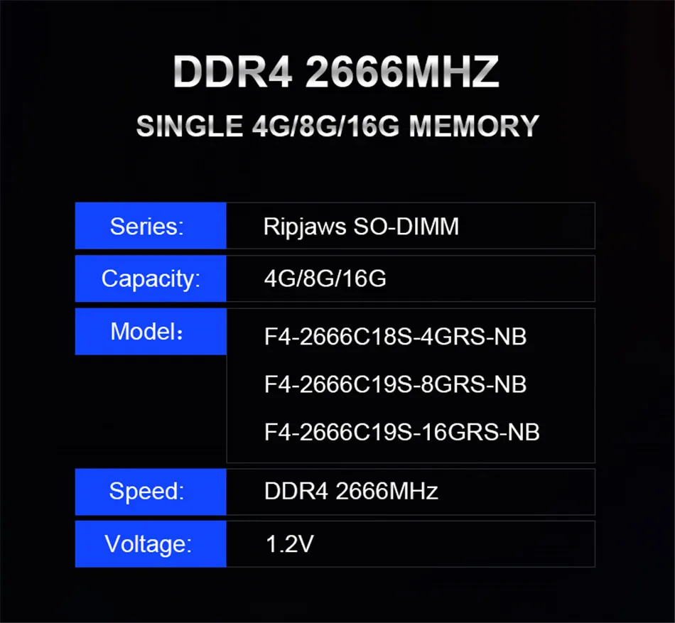 G. SKILL DDR4 ram 4G 8G 16G 2666MHz Память для ноутбука память для ноутбука so-dimm ddr4 8 GB/16 GB/4 GB 1,2 V ram s для ноутбука/ноутбука