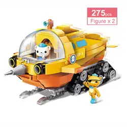 3704 275 шт идеи создателя город Les Осьминог Octonauts Нарвал лодка мультфильм строительные блоки модельный кирпич детские подарки игрушки