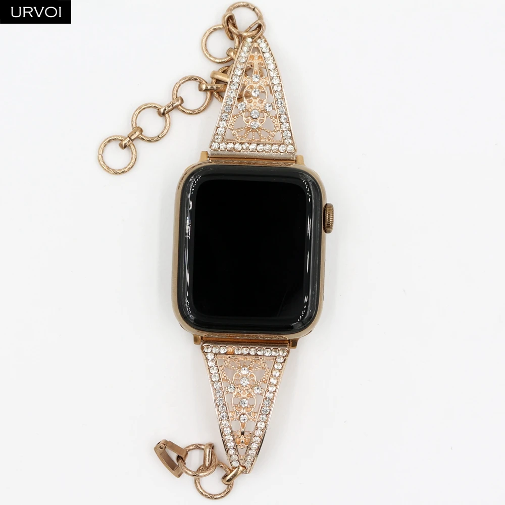 Манжета URVOI для Apple Watch ремешок из нержавеющей стали iWatch модный на запястье