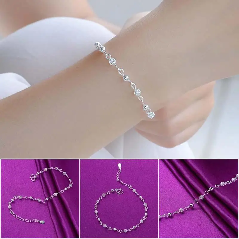 SUNNY Lady простой полые изысканные шарики Braceletmantra браслет из нержавеющей стали для